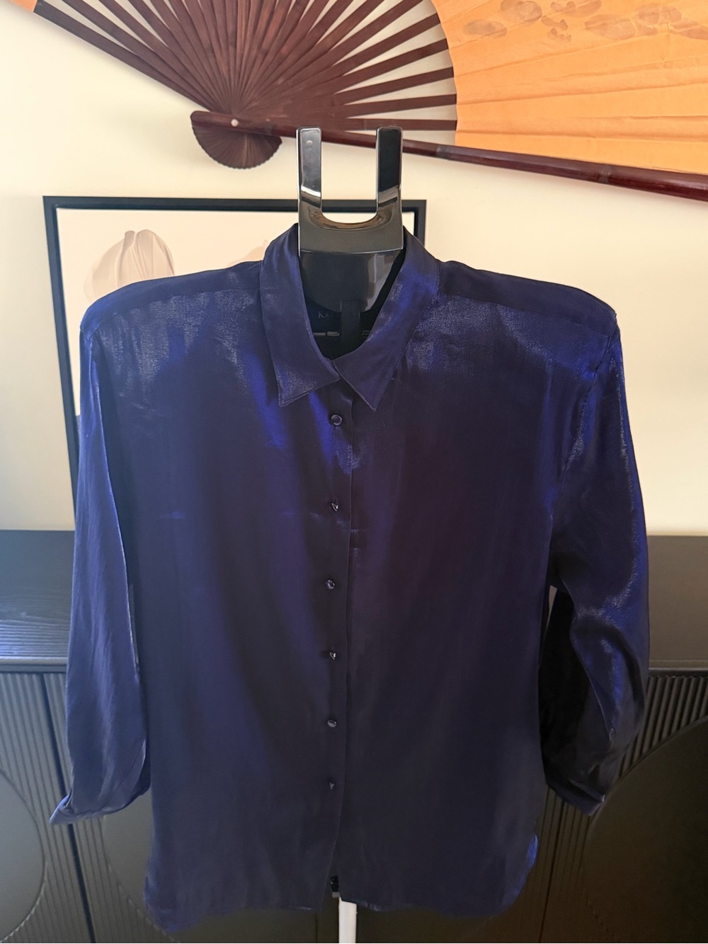 Karen Scott Vintage 90’s Navy Blue Blouse